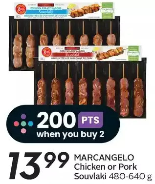 Sobeys Marcangelo chicken or pork souvlaki offer
