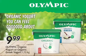 Sobeys Olympic organic yogurt or organic greek yogurt offer