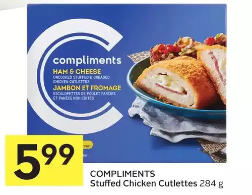 Foodland Compliments stuffed chicken cutlettes offer