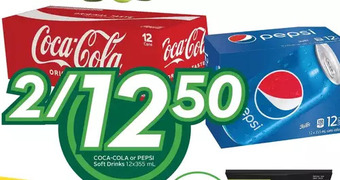 Sobeys Coca-cola or pepsi soft drinks offer