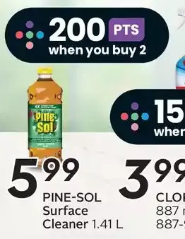 Sobeys Pine-sol surface cleaner offer