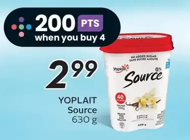 Sobeys Yoplait source yogurt offer