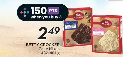 Sobeys Betty crocker cake mixes offer