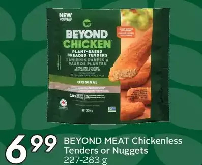 Sobeys Beyond meat chickenless tenders or nuggets offer