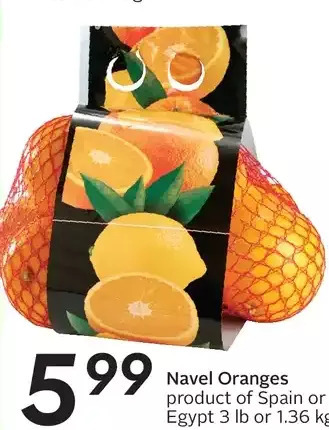 Sobeys Navel oranges offer