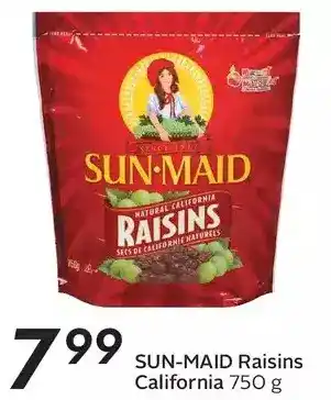 Sobeys Sun-maid raisins california offer