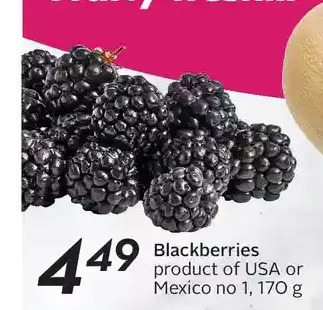 Sobeys Blackberries offer