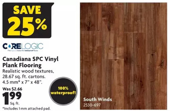 Home Hardware Canadiana spc vinyl plank flooring offer