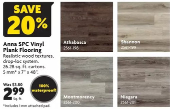 Home Hardware Anna spc vinyl plank flooring offer