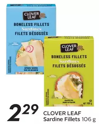Sobeys Clover leaf sardine fillets offer