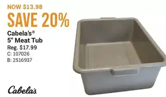 Bass Pro Cabela's 5 meat tub offer