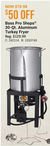 Bass Pro Bass pro shops 30-qt. aluminum turkey fryer offer