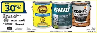 RONA Exterior paint and stain offer