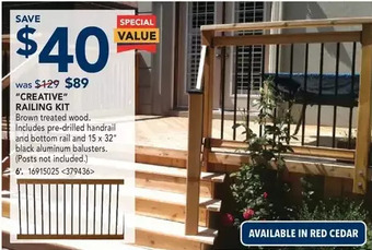 RONA Creative railing kit offer