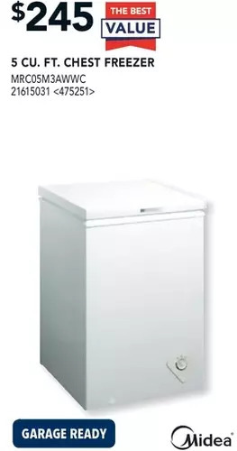 RONA Midea 5 cu. ft. chest freezer offer