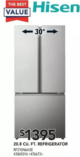RONA Hisense 20.8 cu. ft. refrigerator offer