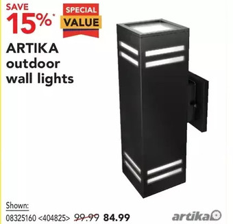 RONA Artika outdoor wall lights offer
