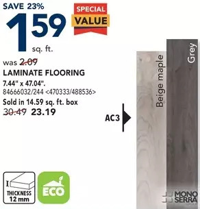 RONA Mono serra laminate flooring offer