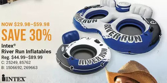 Bass Pro Intex river run inflatables offer