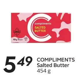 Sobeys Urban Fresh Compliments salted butter offer