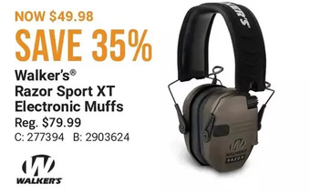 Bass Pro Walker's razor sport xt electronic muffs offer