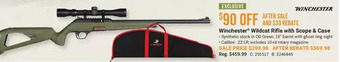 Bass Pro Winchester wildcat rifle with scope & case offer