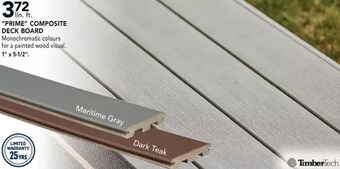 RONA Timbertech prime composite deck board offer