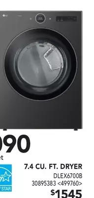 RONA Lg 7.4 cu. ft. dryer offer
