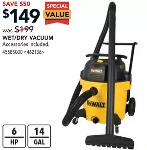 Lowe's Dewalt wet/dry vacuum offer