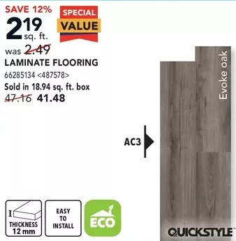 Lowe's Laminated flooring offer