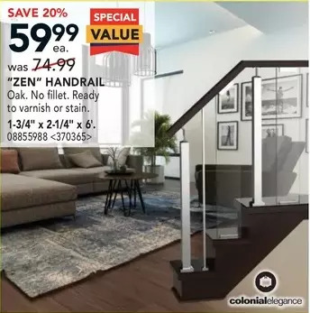 RONA Colonial elegance zen handrail offer