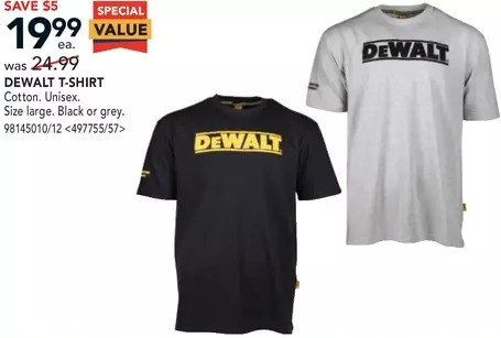 Lowe's Dewalt t-shirt offer