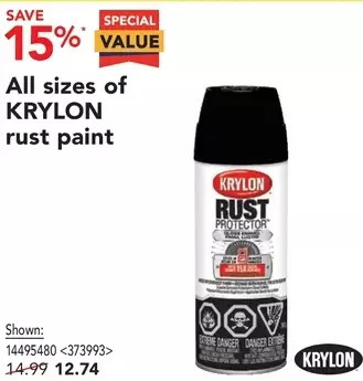 RONA Krylon rust paint offer