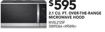 Lowe's 2.1 cu. ft. over-the-range microwave hood offer
