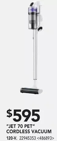 Lowe's Samsung jet 70 pet cordless vacuum offer