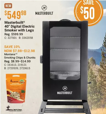 Cabela's Masterbuilt 40 digital electric smoker with legs offer
