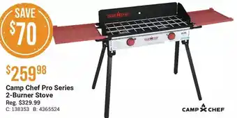 Cabela's Camp chef pro series 2-burner stove offer