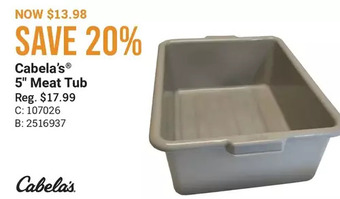 Cabela's Cabela's 5 meat tub offer