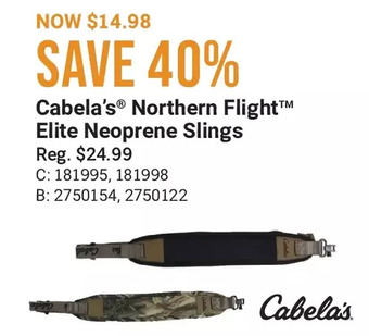 Cabela's Cabela's northern flight elite neoprene slings offer