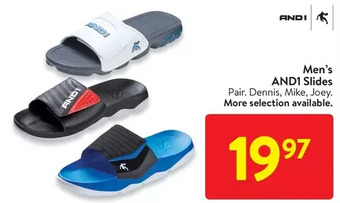 Walmart Men's and1 slides offer