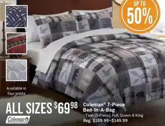 Cabela's Coleman 7-piece bed-in-a-bag offer