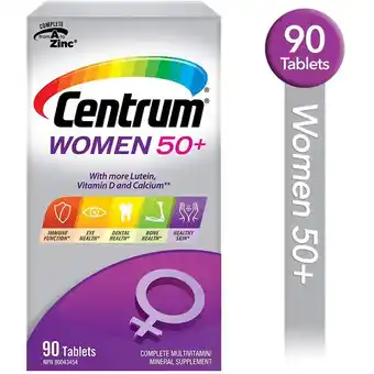 Walmart Centrum 50+ men or women vitamins offer