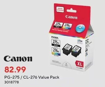 Staples Canon pg-275 / cl-276 value pack offer
