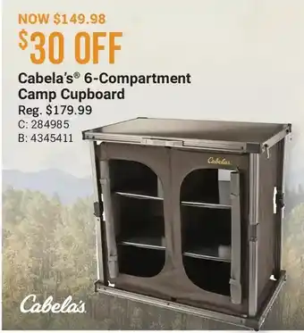 Cabela's Cabela's 6-compartment camp cupboard offer