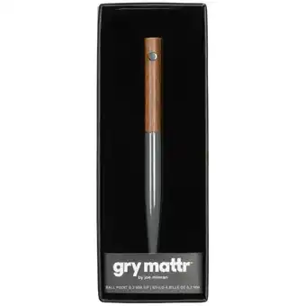 Staples Gry mattr wood/metal ballpoint pen cool grey | general supply + gry mattr pens + refills offer
