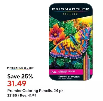 Staples Prismacolor premier coloring pencils offer