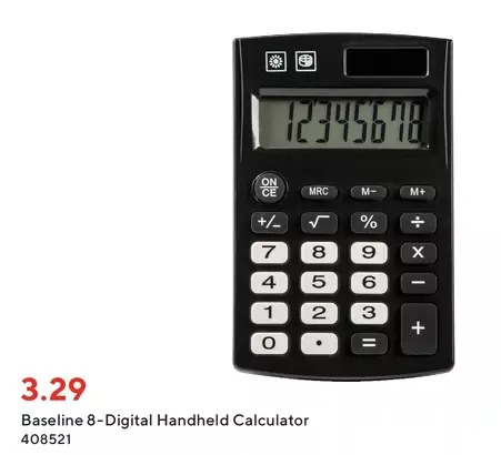Staples Baseline 8-digital handheld calculator offer