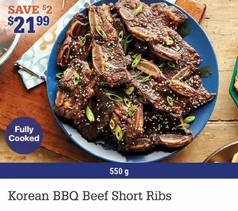 M & M Food Market Korean bbq beef short ribs offer