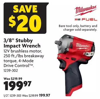 Home Hardware 3/8 stubby impact wrench | 1/2 offer