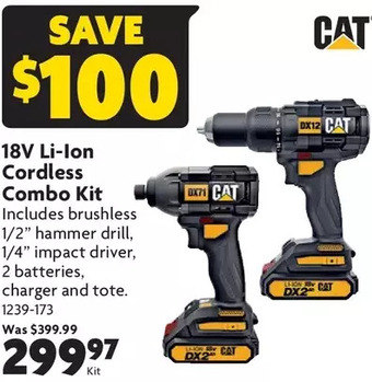 Home Hardware 18v li-ion cordless combo kit offer
